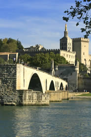 Avignon, le pont et le Palais des Papes